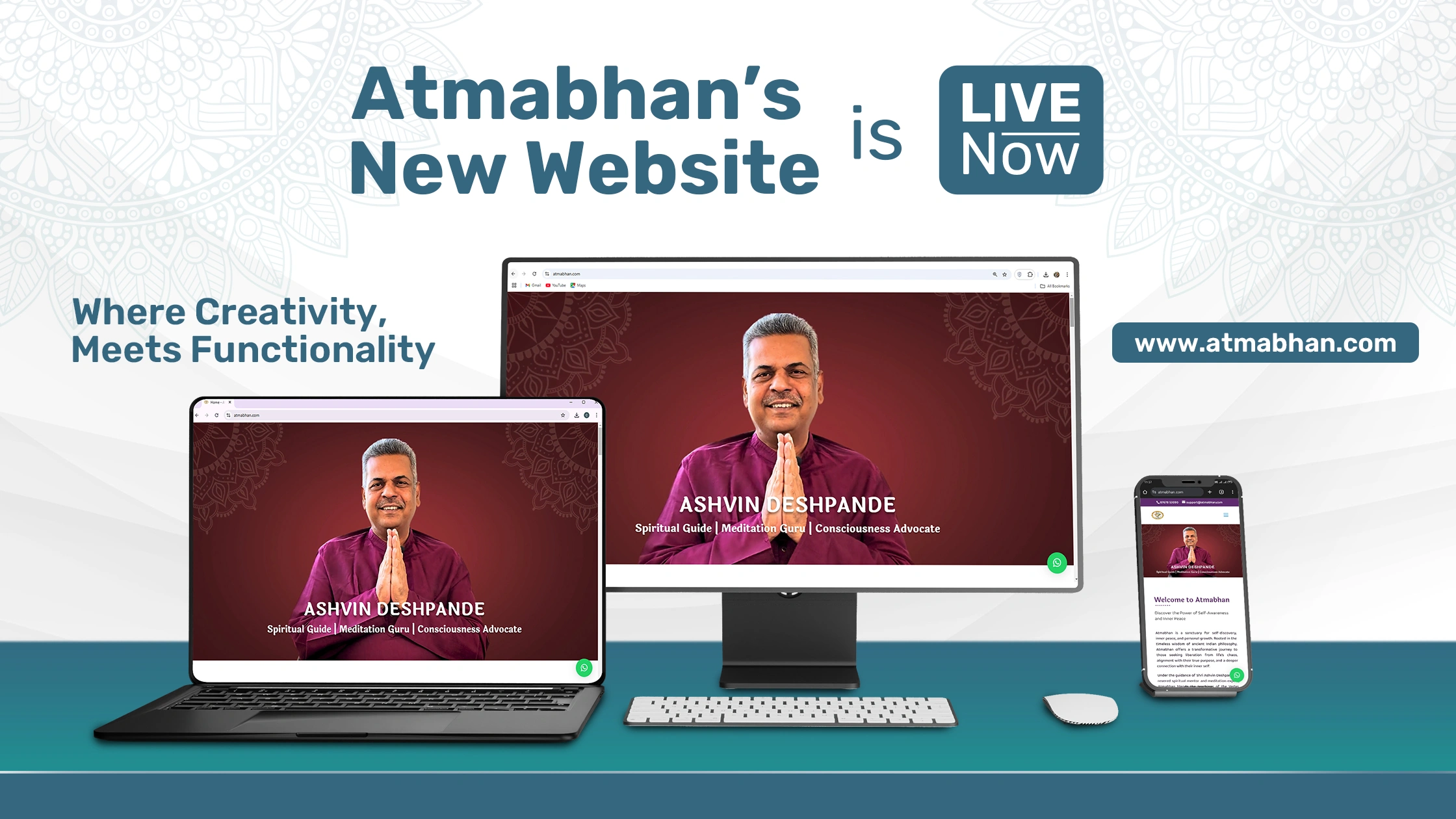 Creafinity Unveils Atmabhan’s New Website – A Perfect Blend of Spirituality & Modern Design